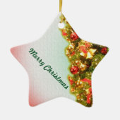  versierde kerstboom met tekst keramisch ornament (Achterkant)