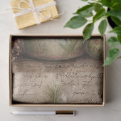 Versierde Kerstboom Pot Decoupage in vintage stijl Tissuepapier (Geschenk)