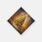 Versierde Kerstboom Servetten (Hoek)