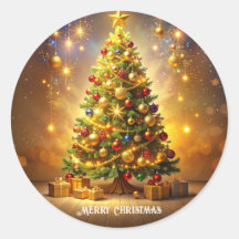 Versierde Kerstboom Stickers
