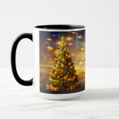 Versierde Kerstboom Vakantiebeker Mok (Links)