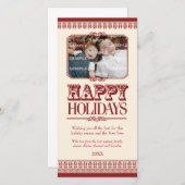 Versierde Kerstkaart met Randen voor Foto's (Voorkant / Achterkant)