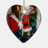 Versierde Kerstman Kerstkunst Print/Design Keramisch Ornament (Rechts)