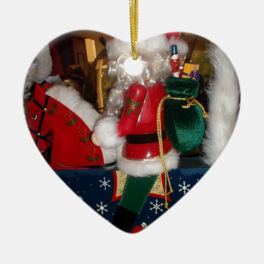 Versierde Kerstman Kerstkunst Print/Design Keramisch Ornament (Voorkant)