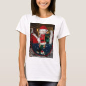 Versierde Kerstman Kerstkunst Print/Design T-shirt (Voorkant)