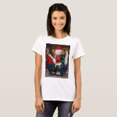 Versierde Kerstman Kerstkunst Print/Design T-shirt (Voorkant volledig)