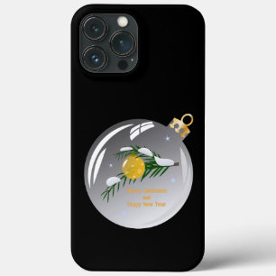 Versierde kersttak in glazen kerstbal Case-Mate iPhone case