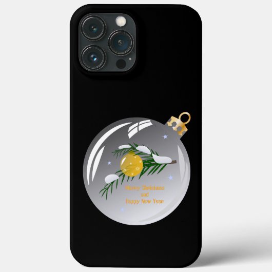 Versierde kersttak in glazen kerstbal Case-Mate iPhone case (Achterkant)