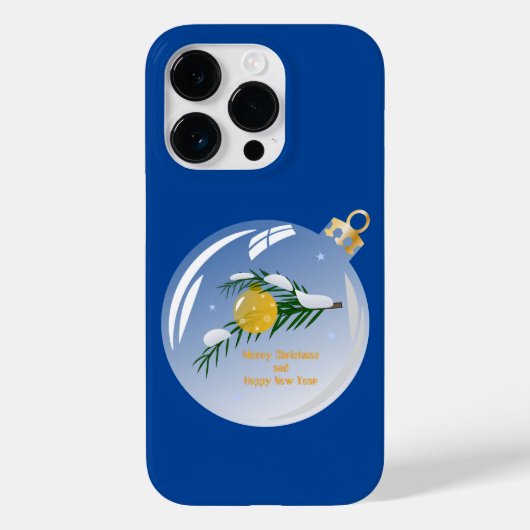 Versierde kersttak in glazen kerstbal Case-Mate iPhone case (Achterkant)