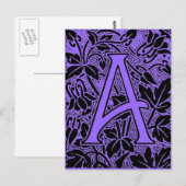 Versierde letter "A" Briefkaart (Voorkant / Achterkant)
