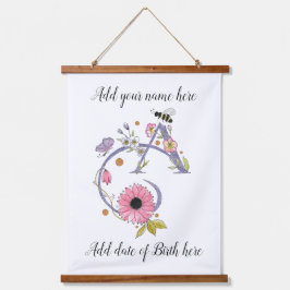  versierde letter A Hangend Wandkleed