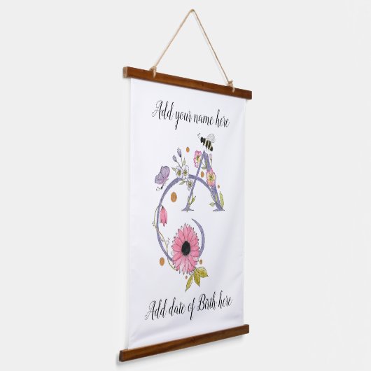  versierde letter A Hangend Wandkleed (Gebogen)