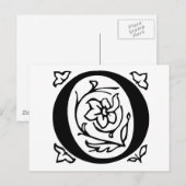 Versierde Letter O Briefkaart (Voorkant / Achterkant)