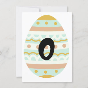 Versierde "O" Paasei vorm Bunting Banner Kaart
