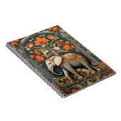 Versierde olifant William Morris geïnspireerd Flor Notitieboek (Rechterzijde)