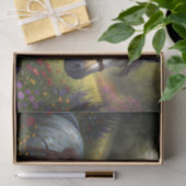 Versierde paardenweide decoupage tissuepapier (Geschenk)