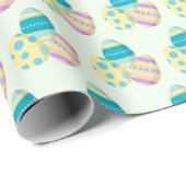 Versierde Paaseieren Kleurrijk patroon Pasen Cadeaupapier (Rol Hoek)