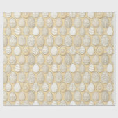 Versierde Paaseieren Patroon Geel D1096 Cadeaupapier (Vlak)