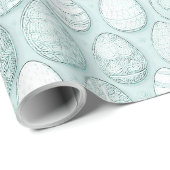 Versierde Paaseieren Patroon Mint ID1096 Cadeaupapier (Rol Hoek)
