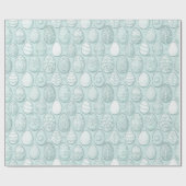 Versierde Paaseieren Patroon Mint ID1096 Cadeaupapier (Vlak)