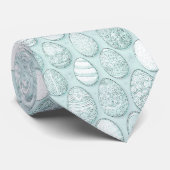 Versierde Paaseieren Patroon Mint ID1096 Stropdas (Opgerold)