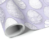 Versierde Paaseieren Patroon Violet ID1096 Cadeaupapier (Rol Hoek)