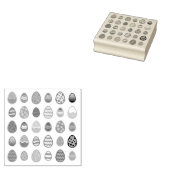 Versierde Paaseieren Rubberstempel (Gestempeld)