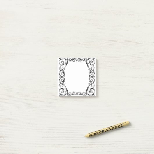 Versierde periode ontwerp lijst post-it® notes (Op bureau)