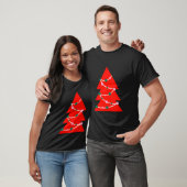 Versierde rode kerstboom voor mensen die van C hou T-shirt (Unisex)