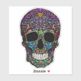 Versierde Schedel  Sticker