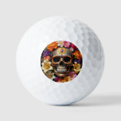 Versierde Schedel van Suiker Golfballen (Voorkant)