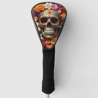 Versierde Schedel van Suiker Golfheadcover