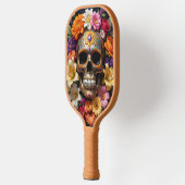 Versierde Schedel van Suiker Pickleball Paddle (Links)