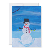 Versierde Snowman Kaart