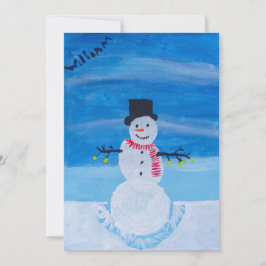 Versierde Snowman Kaart