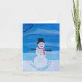 Versierde Snowman Kaart (Voorkant)