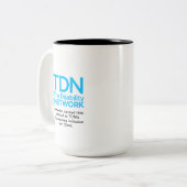 Versierde Snowman Kaart Tweekleurige Koffiemok (Voorkant links)