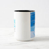 Versierde Snowman Kaart Tweekleurige Koffiemok (Center)