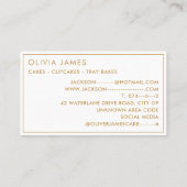 Versierde taarten voor bakkerij chef cake decorato visitekaartje (Achterkant)