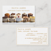 Versierde taarten voor bakkerij chef cake decorato visitekaartje (Voorkant / Achterkant)
