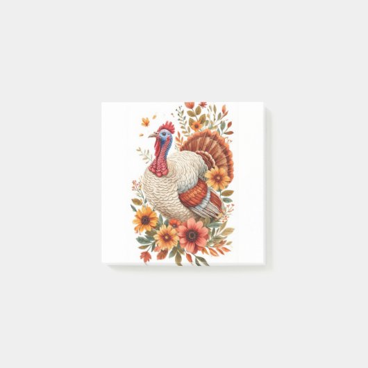 Versierde Thanksgiving-kalkoen Post-it® Notes (Voorkant)