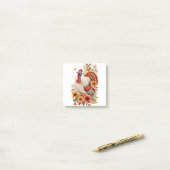 Versierde Thanksgiving-kalkoen Post-it® Notes (Op bureau)