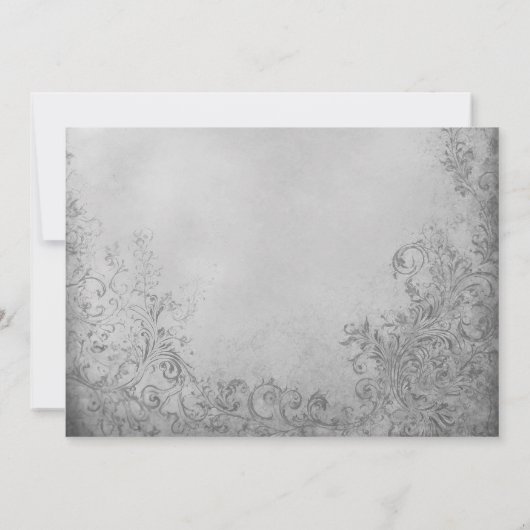 Versierde trouwfoto bewaar de datum kaart (Achterkant)