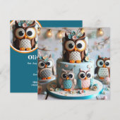 VERSIERDE UIL THEMA VERJAARDAGSTAART KAART (Voorkant / Achterkant)