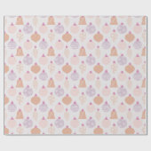 Versierde vakantie Ornamenten Cream Christmas Cadeaupapier (Vlak)