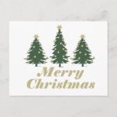 Versierde vakantie Vrolijke kerstpijnbomen Feestdagenkaart (Voorkant)