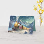 Versierde vakantietrein met toegevoegde foto kaart (Gele Bloem)