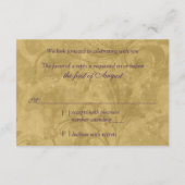 Versierde Victoriaanse Maskerade Bal Bruiloft RSVP (Achterkant)