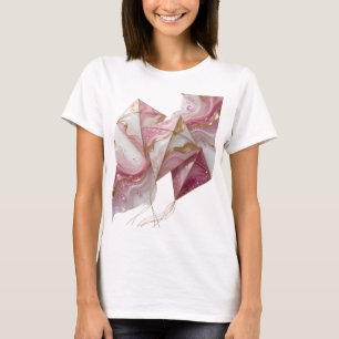 VERSIERDE VLIEGER GOUD EN ROZE MARMER EFFECT MET G T-SHIRT