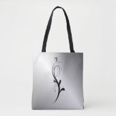 Versierde Wit Tote Bag (Voorkant)